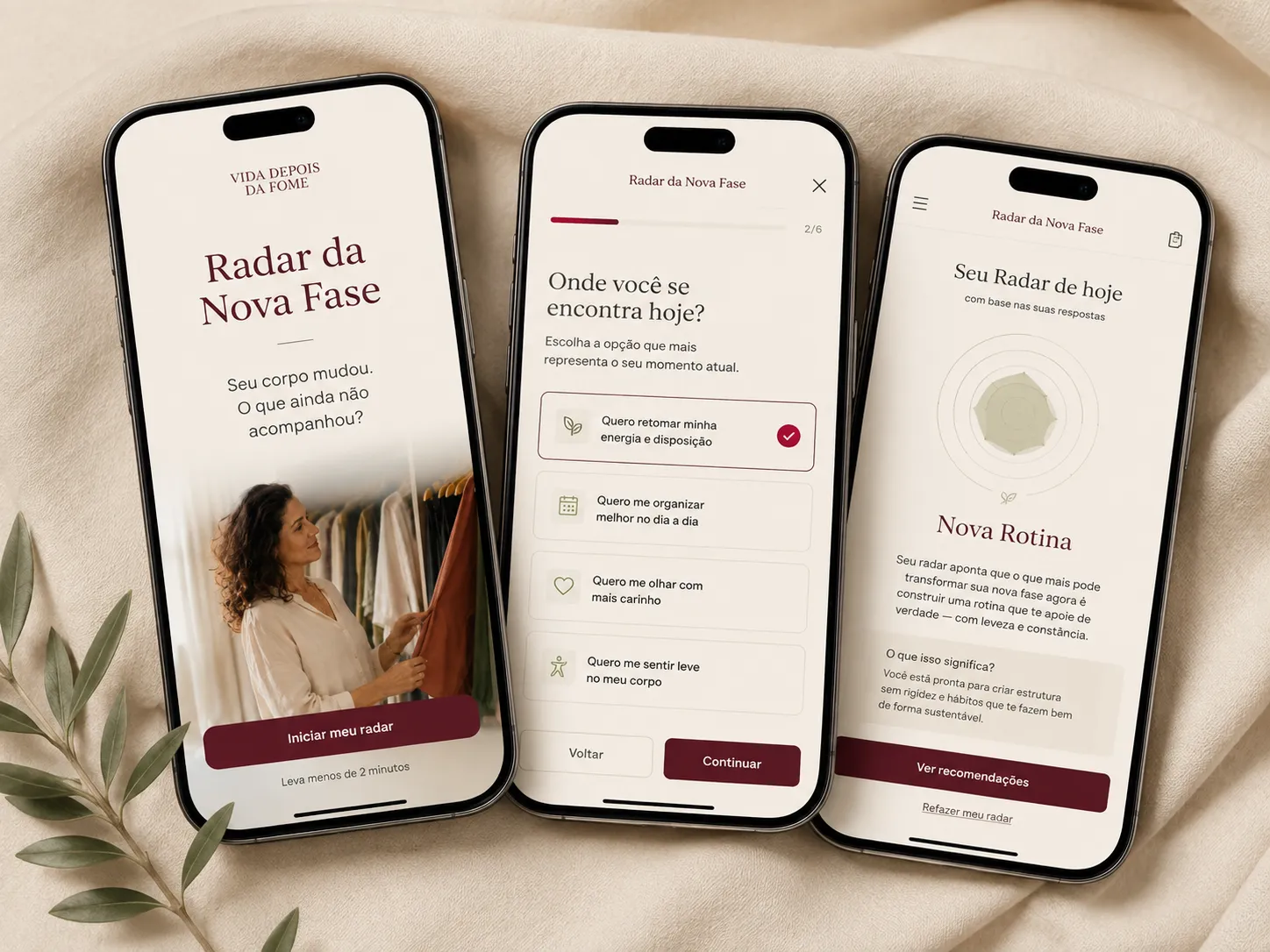 Mockup do Radar da Nova Fase